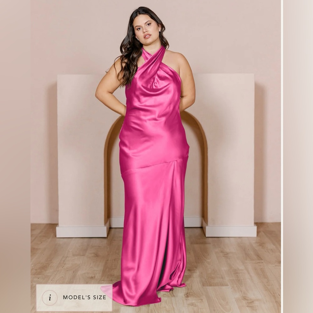 Athena Satin dress from Revelry